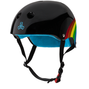 Шолом Triple Eight Black Rainbow Sparkle